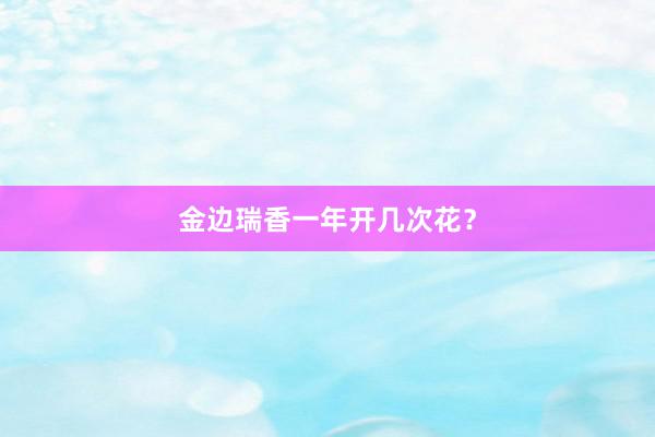 金边瑞香一年开几次花?